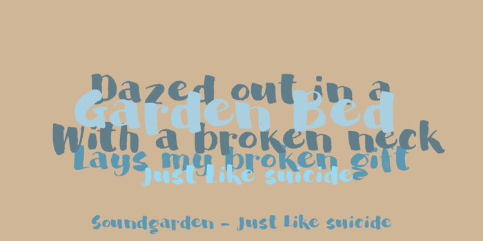DK Garden Bed Font poster