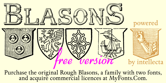 Blasons Free Font poster