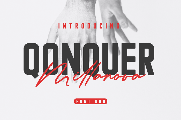 Qonquer Font poster