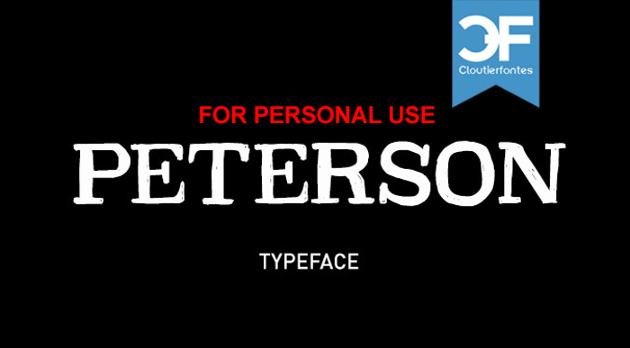 CF Peterson Font poster
