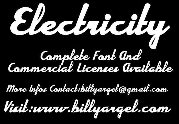 Electricity Font poster