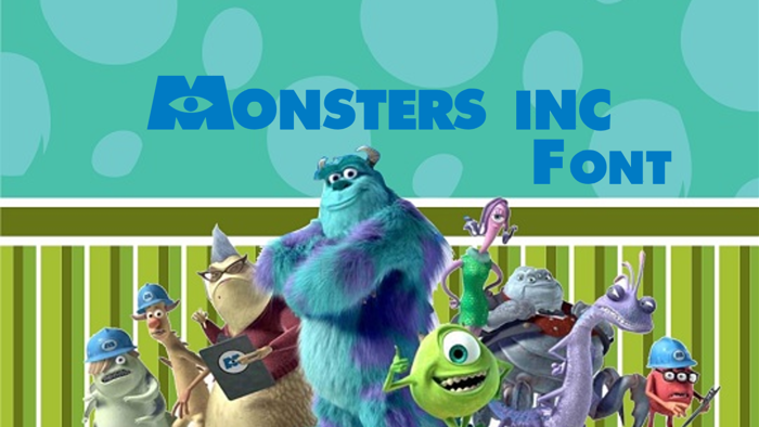 Monsters Inc Font poster