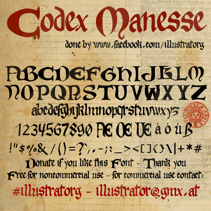 Codex Manesse Font poster