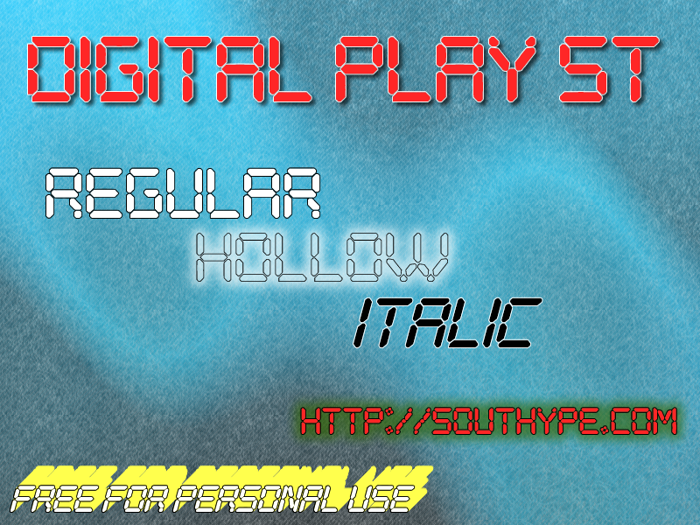 Digital Play St Font poster