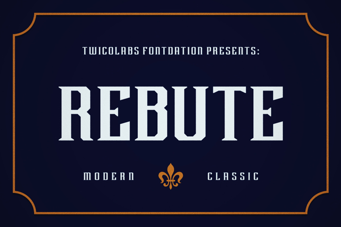 Rebute Font poster