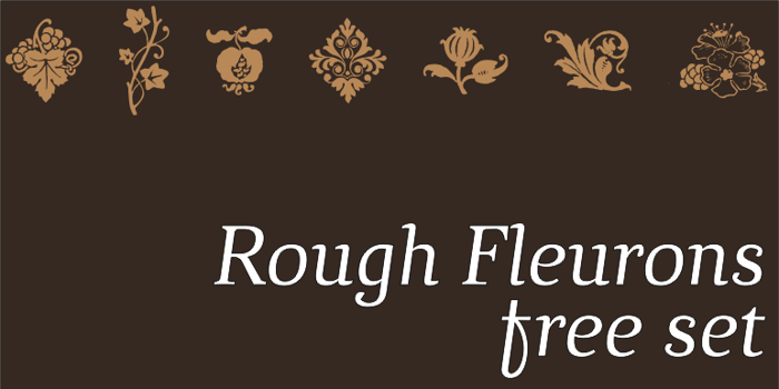 Rough Fleurons Font poster