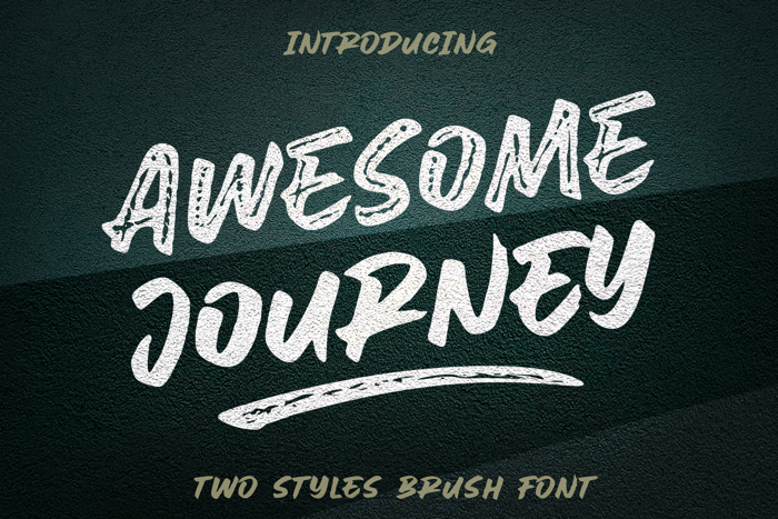 Awesome Journey Brush Font poster
