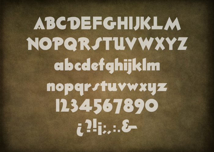 Thick Deco Font poster