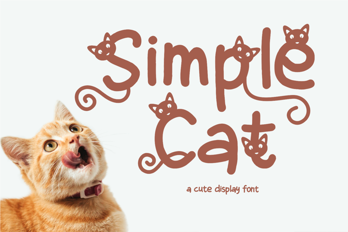 Simple Cat Font poster