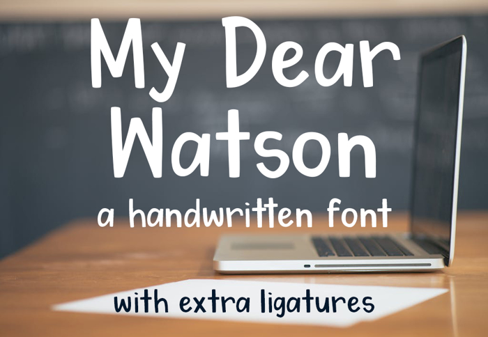 My Dear Watson Font poster