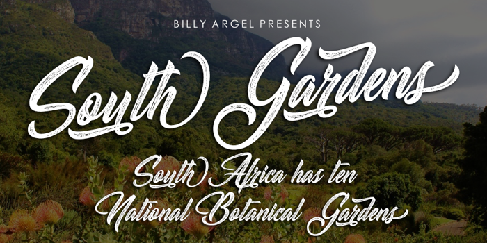 South Gardens Font poster