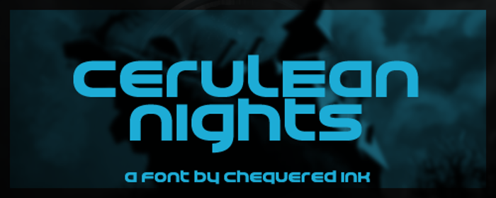 Cerulean Nights Font poster