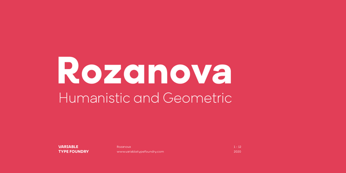 Rozanova Font poster