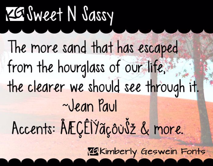 KG Sweet N Sassy Font poster