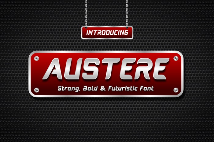 Austere Font poster