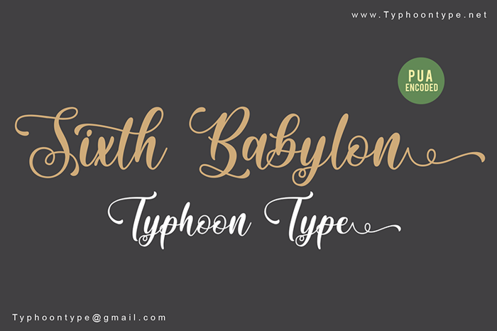 Sixth Babylon Font poster