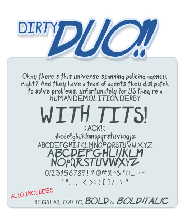 Dirty Duo Font poster