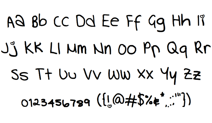 handwriting Font poster