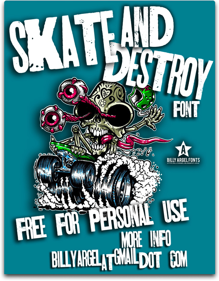 SKT AND DESTROY Font poster