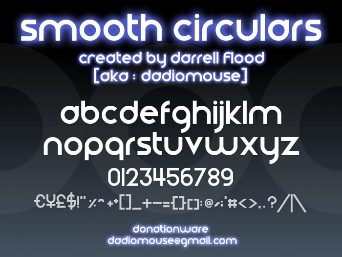 Smooth Circulars Font poster