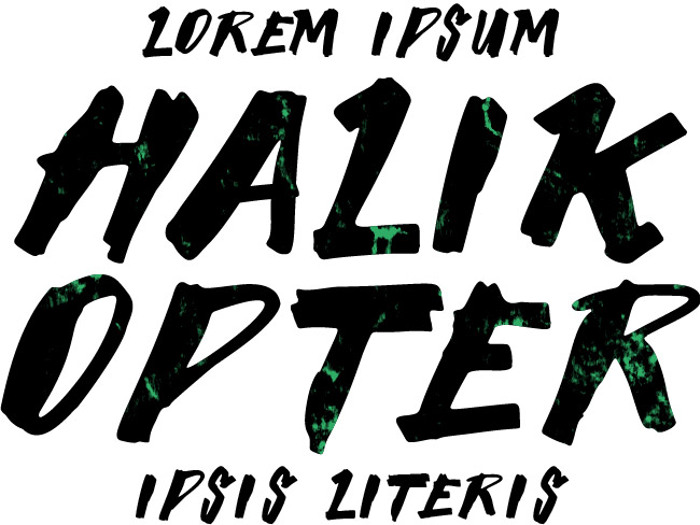Vtks Halikopter Font poster