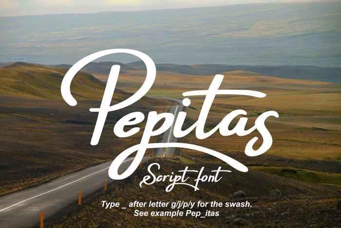 Pepitas Font poster