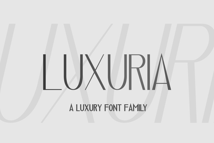 Luxuria Font poster