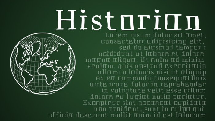 Historian Font poster