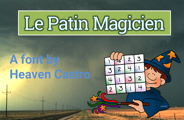 Le patin magicien Font poster