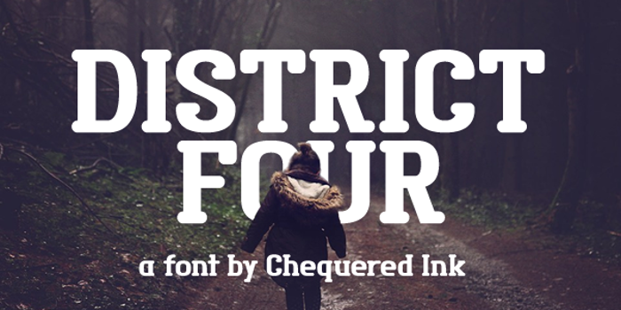 District Four Font poster