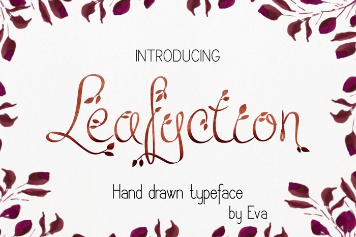 Leafyction Font poster
