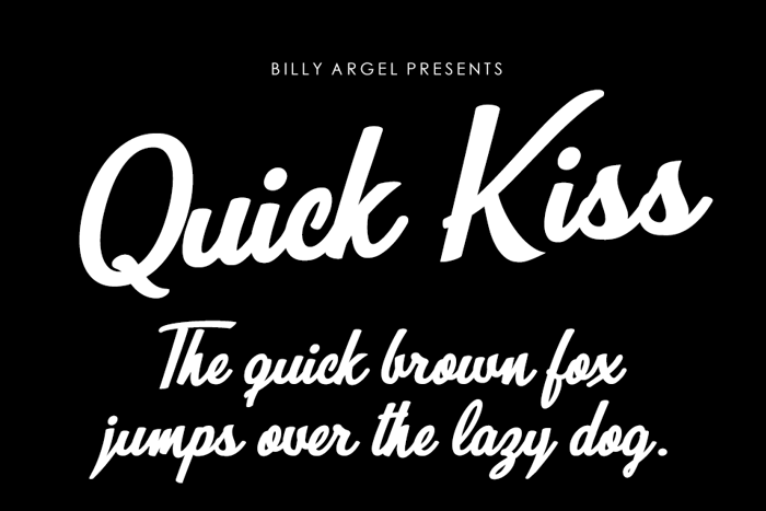 Quick Kiss Font poster
