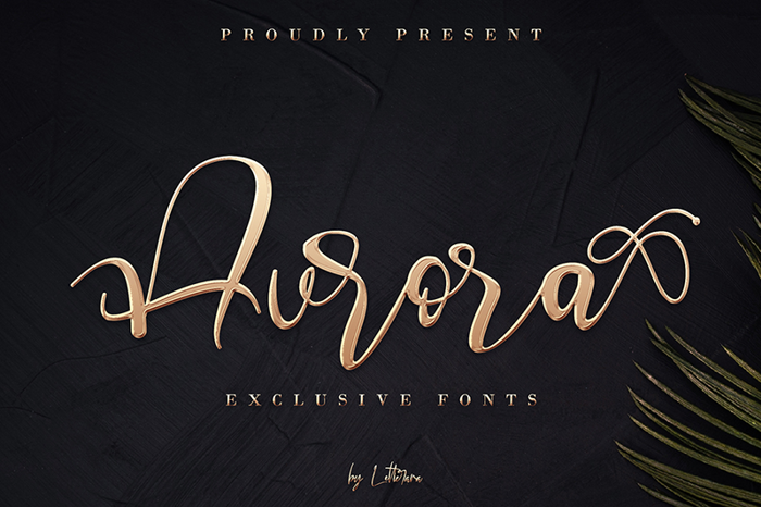 Aurora Font poster