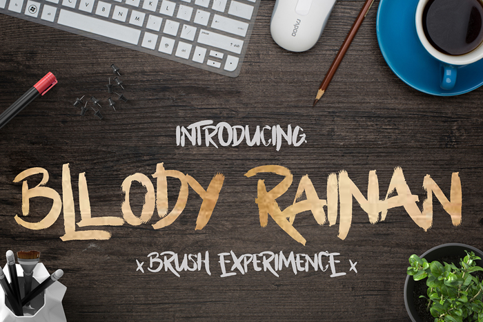 Bllody Rainan Font poster