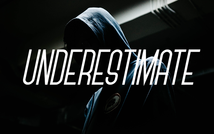 Underestimate Font poster