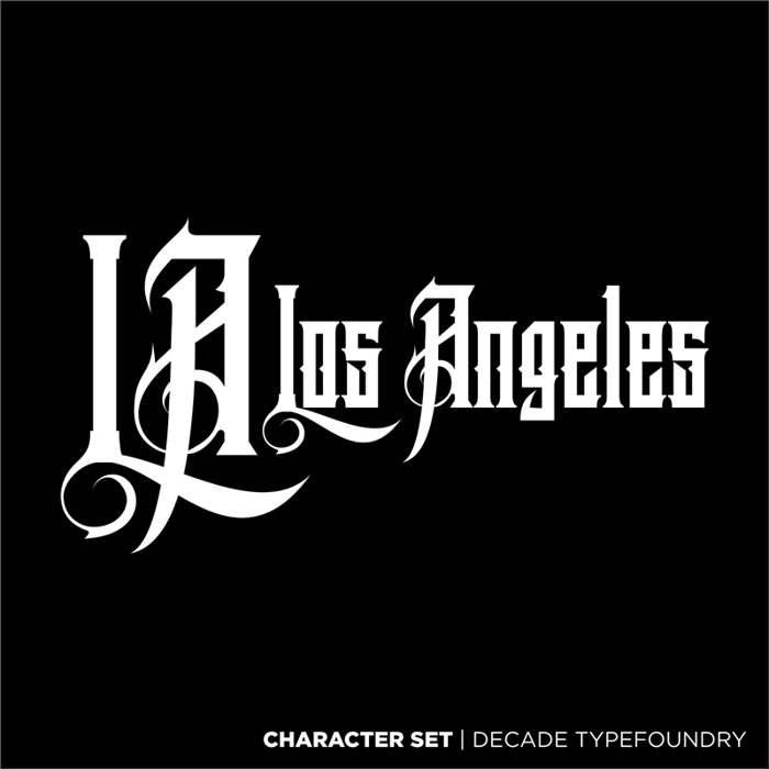 Los Angeles Font poster
