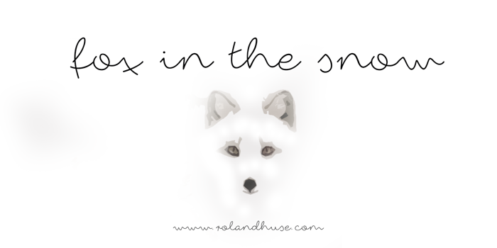 fox in the snow Font poster