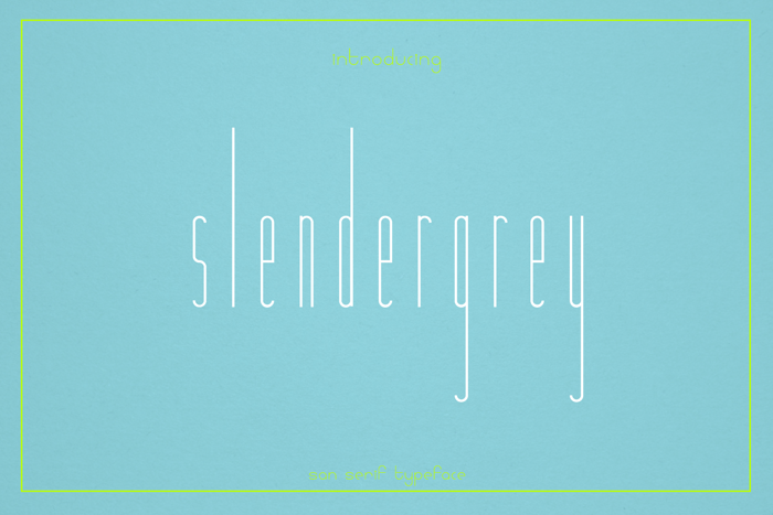 Slendergrey Font poster