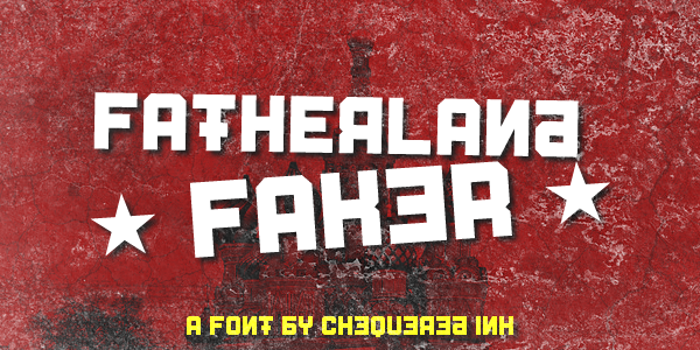 Fatherland Faker Font poster