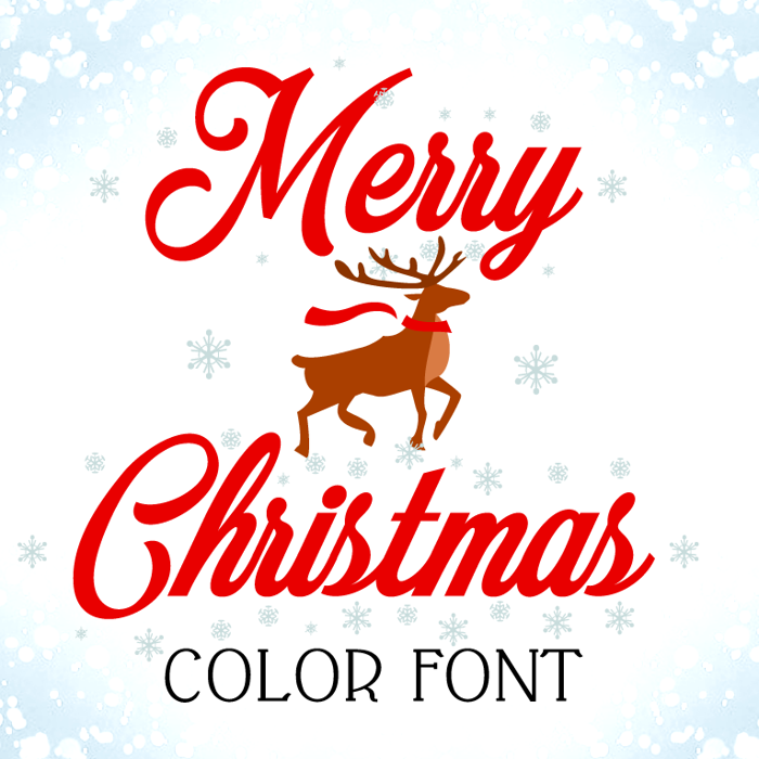 Merry Christmas Color Font By Måns Grebäck Fontspace