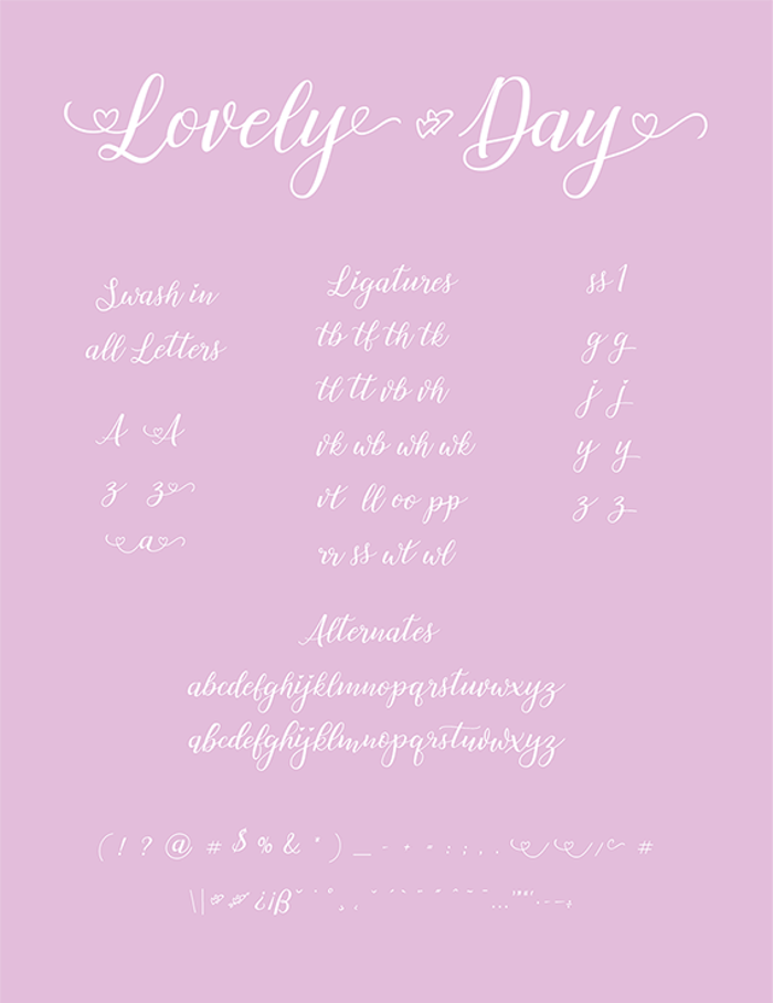 Lovely Day Font poster