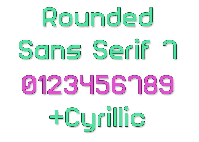Rounded Sans Serif 7 Font poster