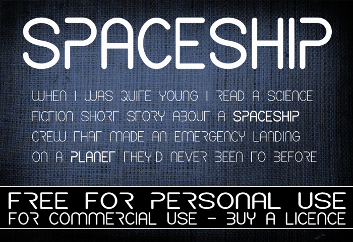 CF Spaceship Font poster
