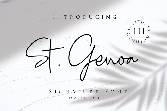 St . Genoa Font poster