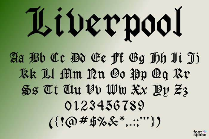 Liverpool Font poster