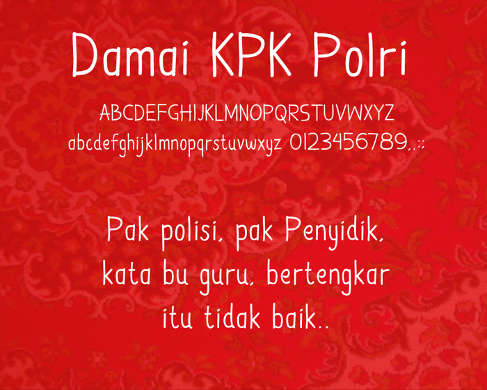 Damai Kpk Polri Font poster