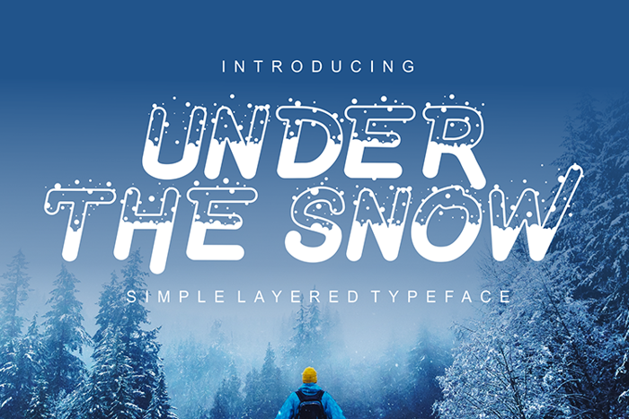 Under The Snow Font poster