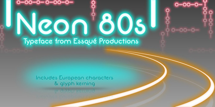 Neon 80s Font poster