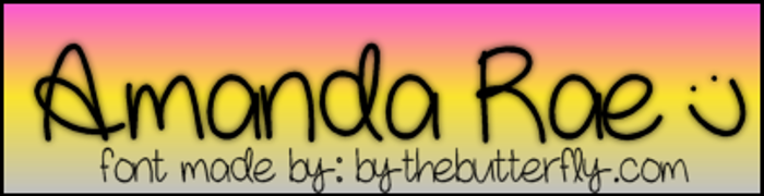 AmandaRae Font poster