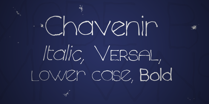 Chavenir Font poster